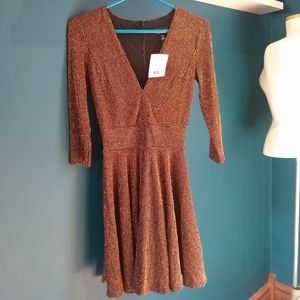 Topshop gold embroidered party dress!